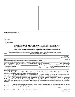 Hawaii Balloon Loan Refinancing Instrument (Form 3269.12): Word
