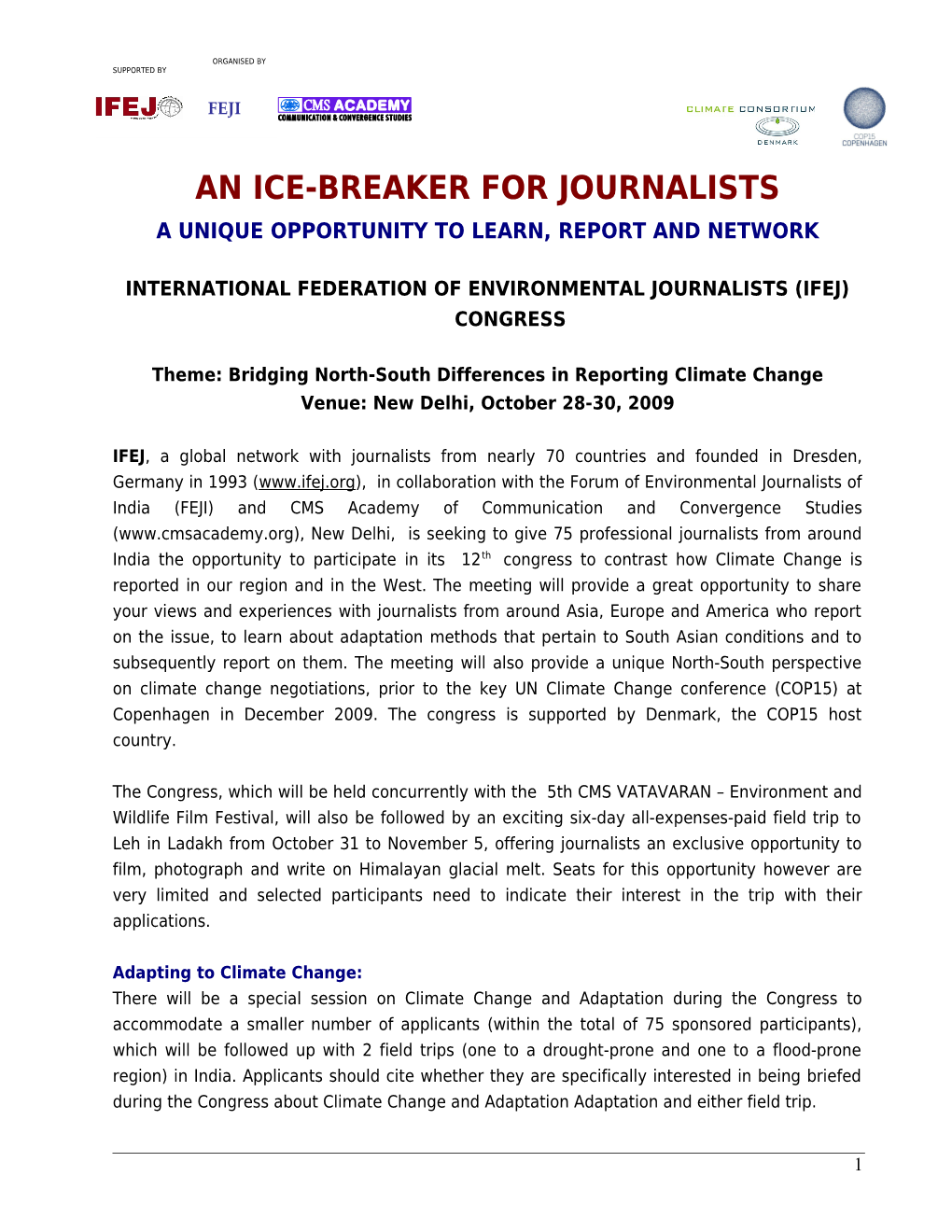 Heading: an Ice-Breaker for Journalists