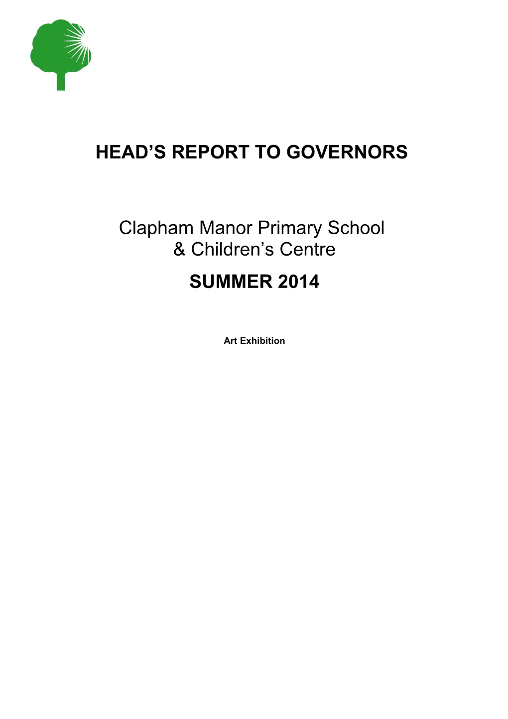 Head's Report to Governors