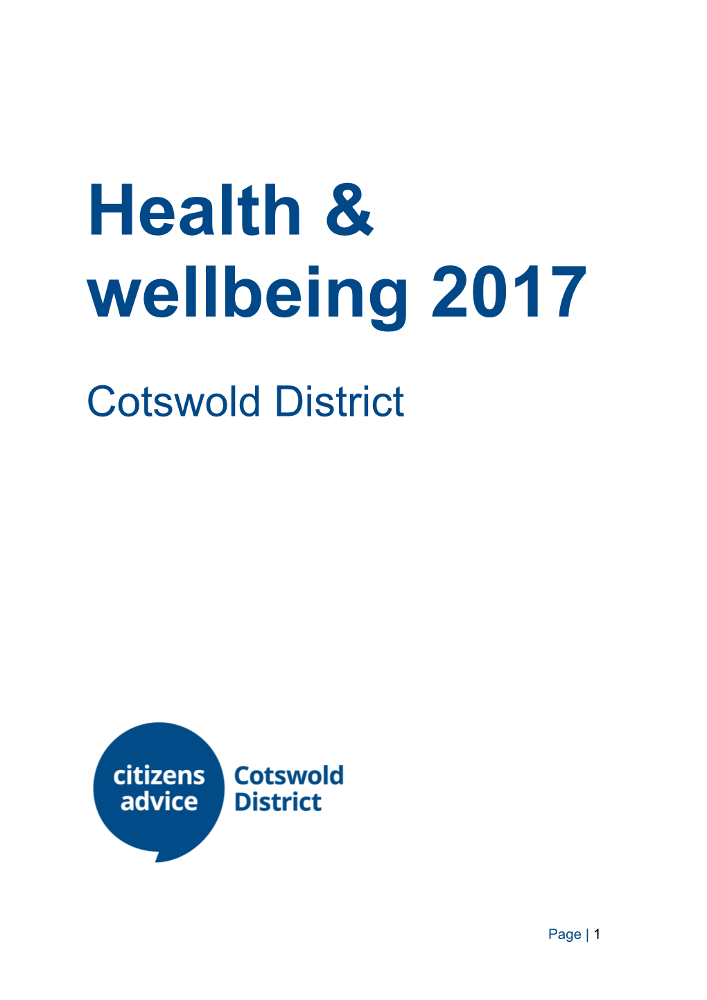 Health & Wellbeing 2017