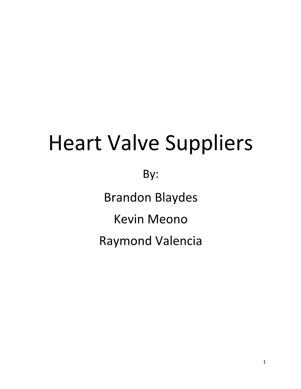 Heart Valve Suppliers