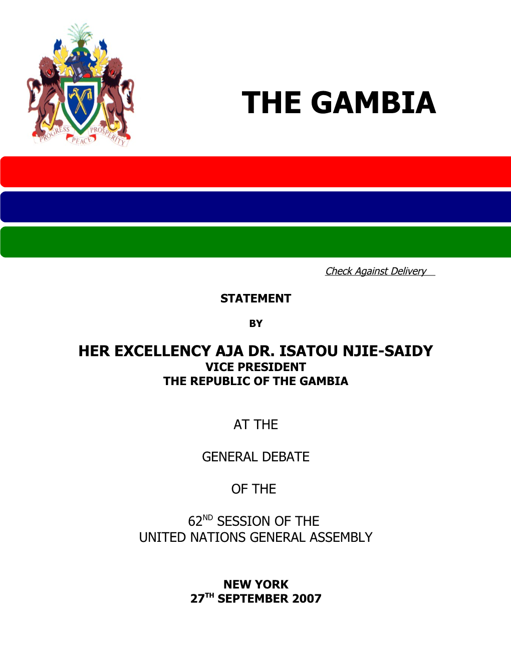 Her Excellency Aja Dr. Isatou Njie-Saidy