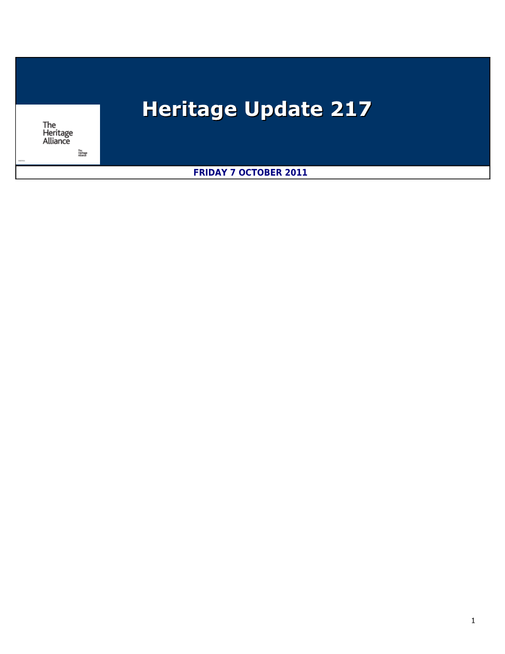 Heritage Update 217