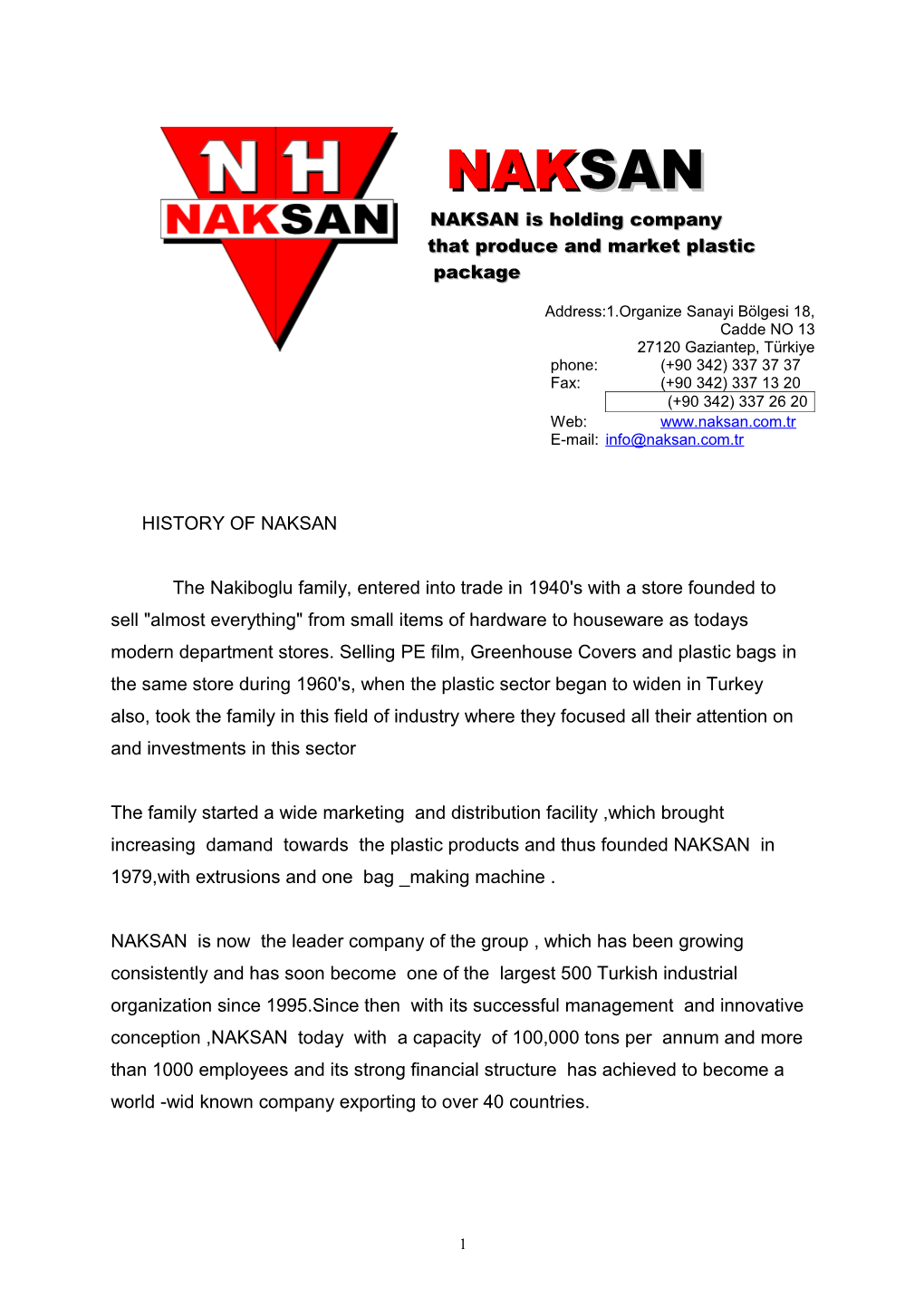 History of Naksan