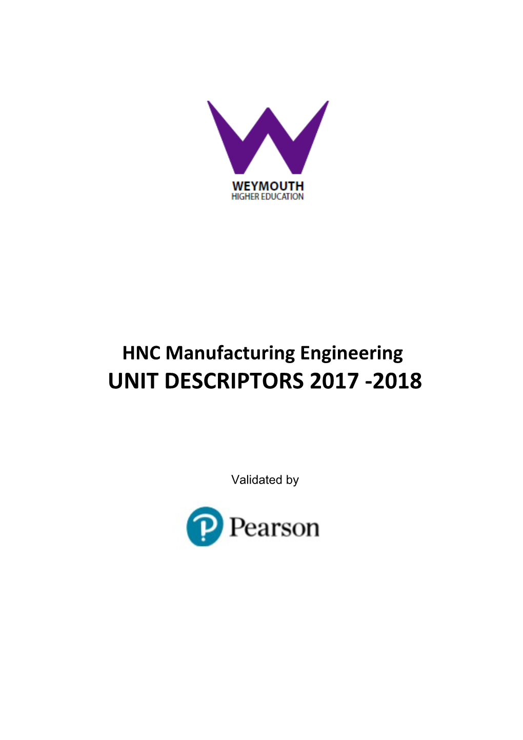 HNC Manufacturing Engineering