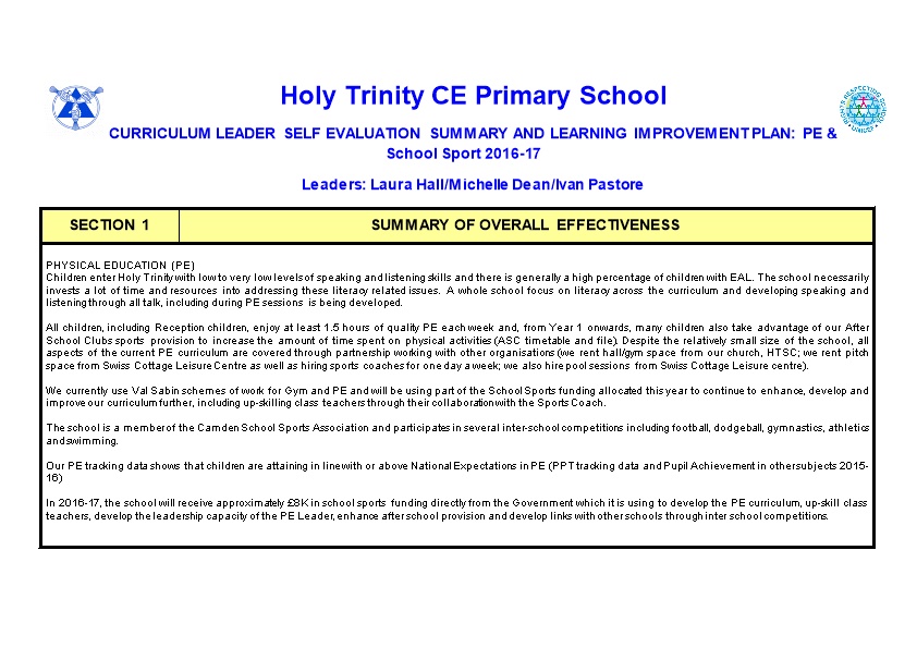 Holy Trinity CE Primary School