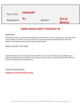 Homeoffice Safety Checklist #2