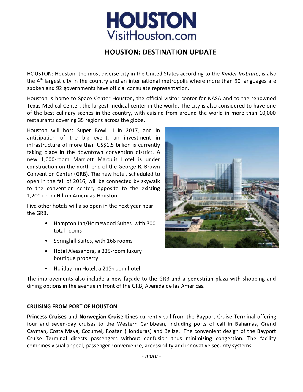 Houston: Destination Update