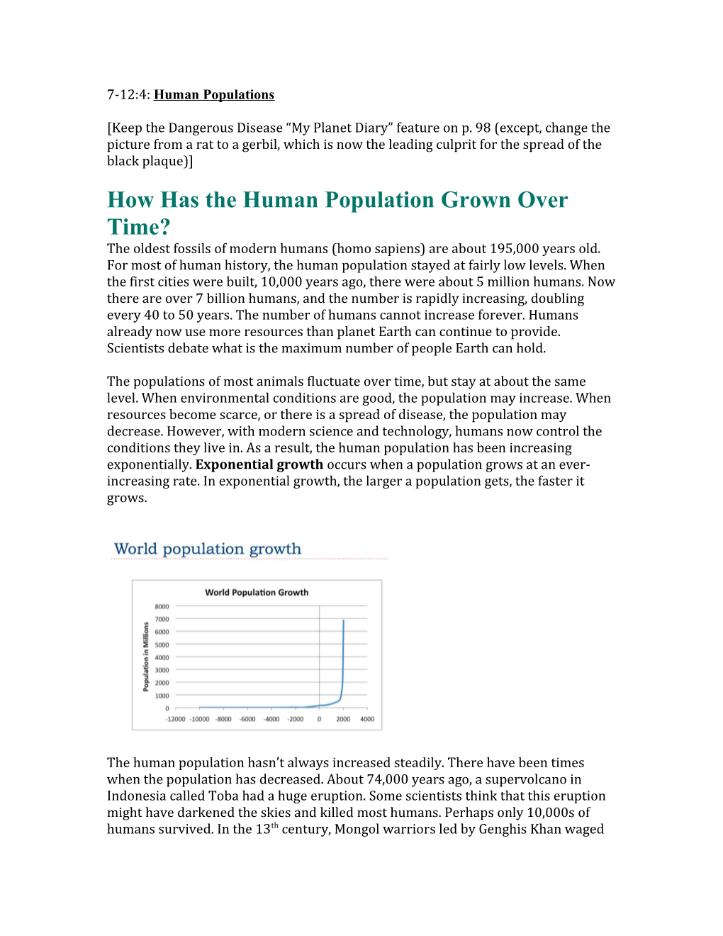 How Has the Human Population Grown Over Time?