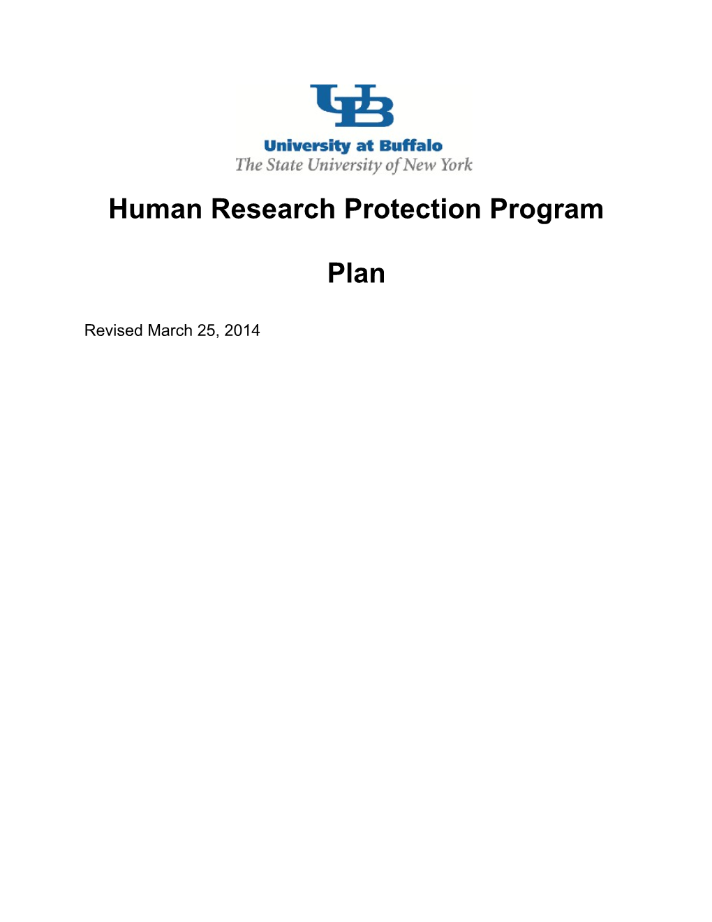 Hrp-101 - Human Research Protection Program Plan