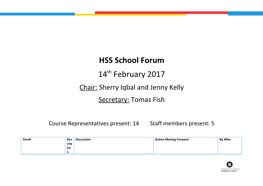 HSS School Forum