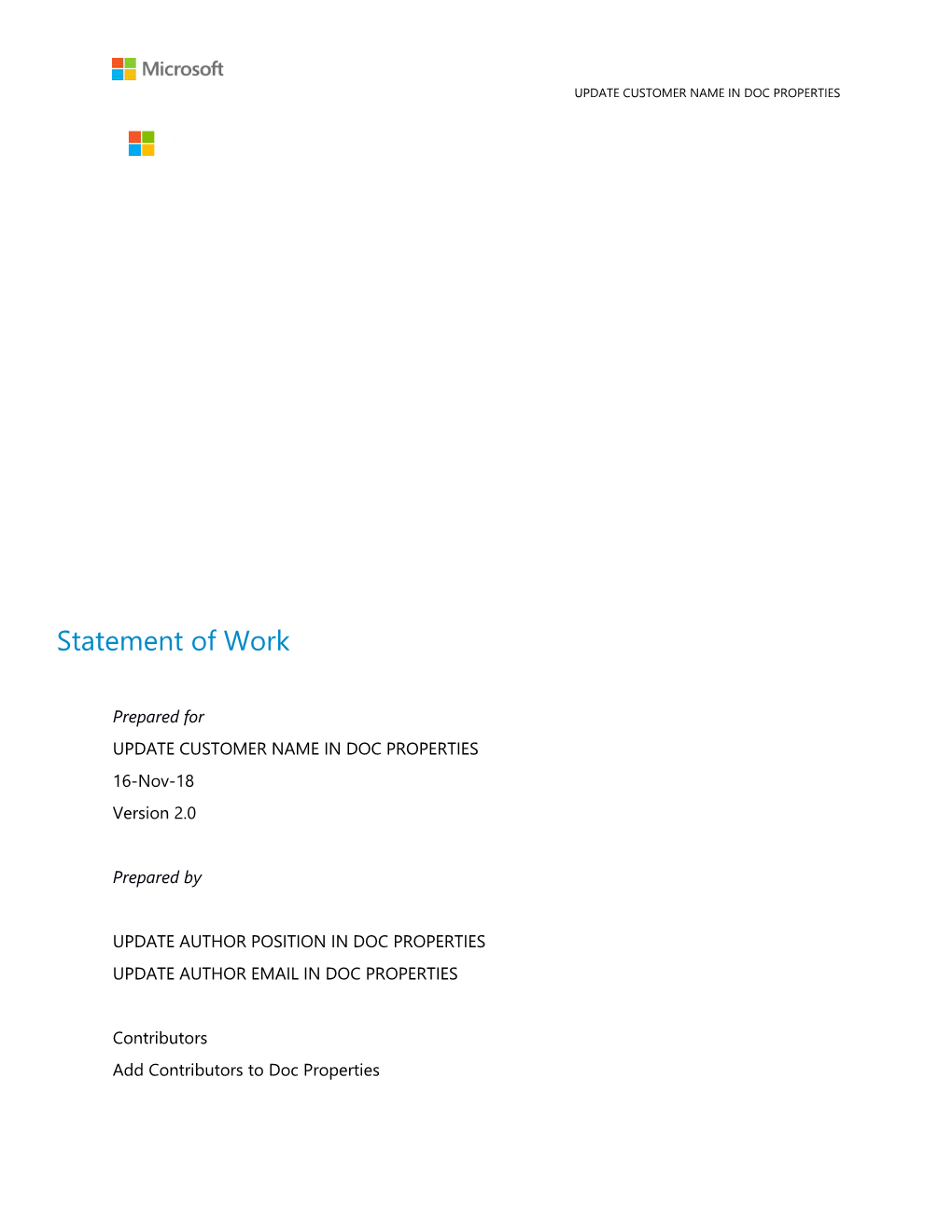 Hybrid Cloud Foundation - Statement of Work - Template