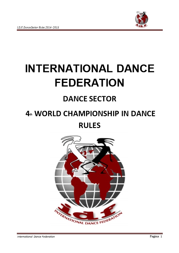 I.D.F. Dance Sector Rules 2012 - 2013