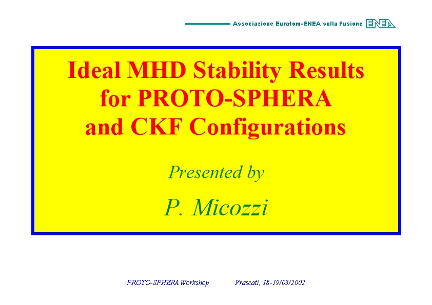 Ideal MHD Stability Results