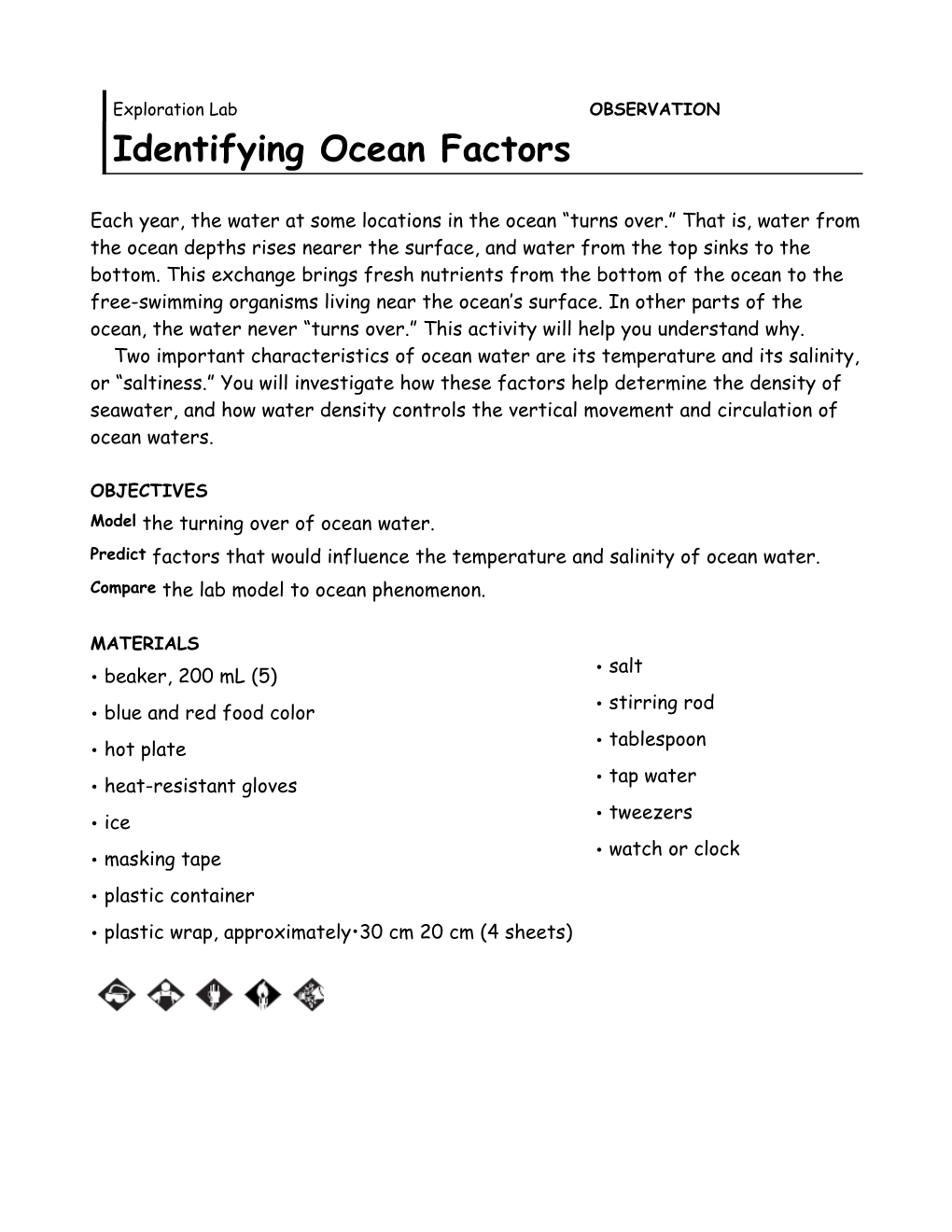 Identifying Ocean Factors