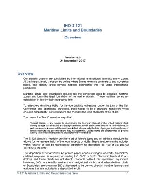 IHO S-121 Maritime Limits and Boundaries Overview