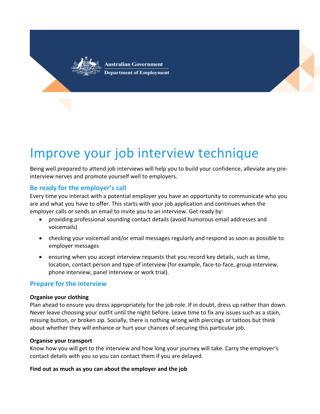 Improve Your Job Interview Technique