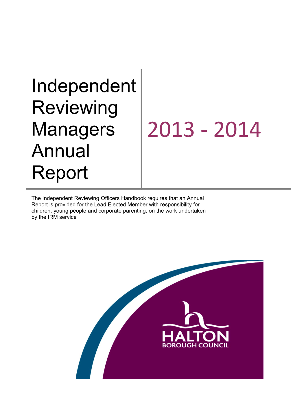 Independent Reviewing Managers Annual Report