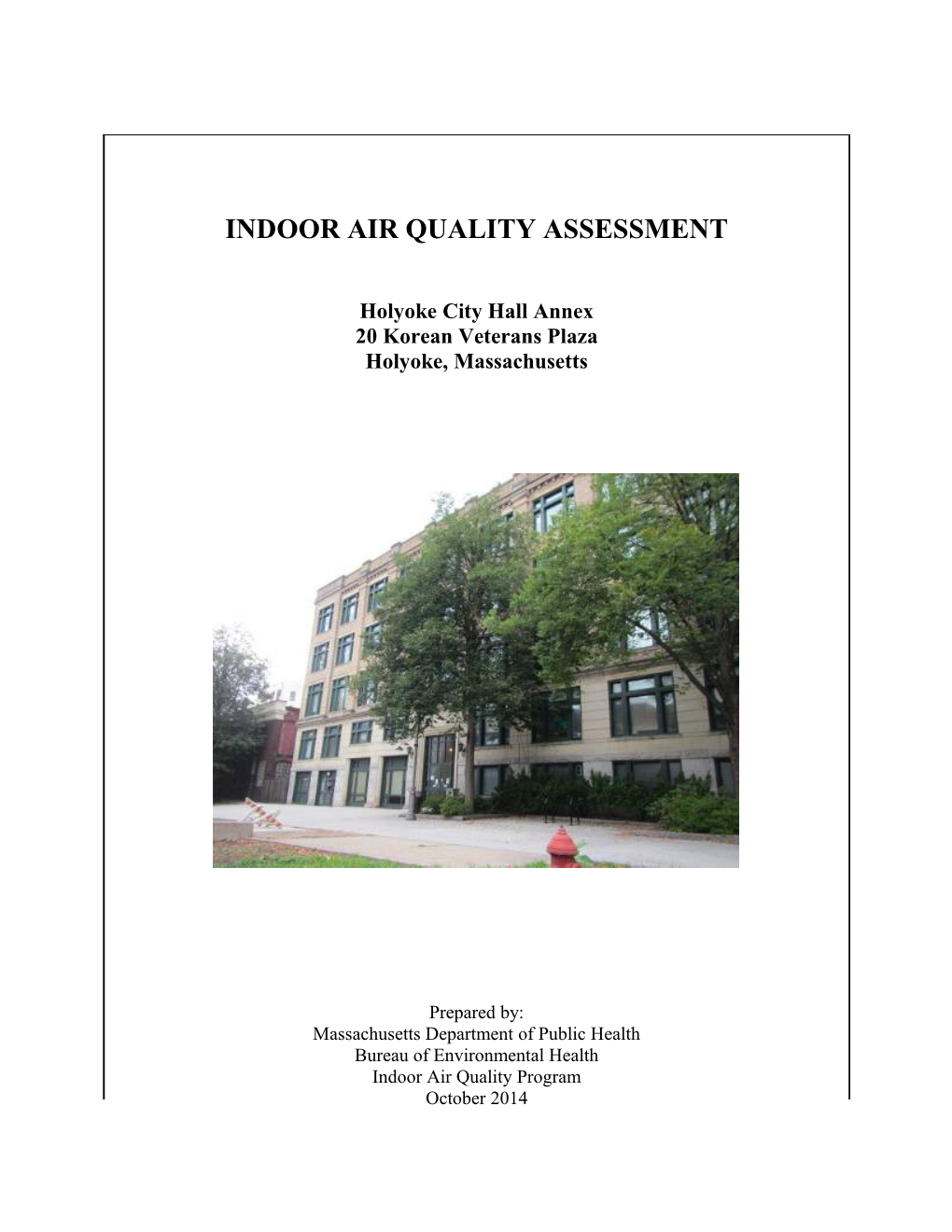 Indoor Air Quality Assessment - Holyoke City Hall Annex