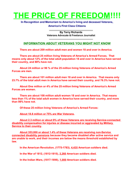 Information About Veterans You Might Not Have Known