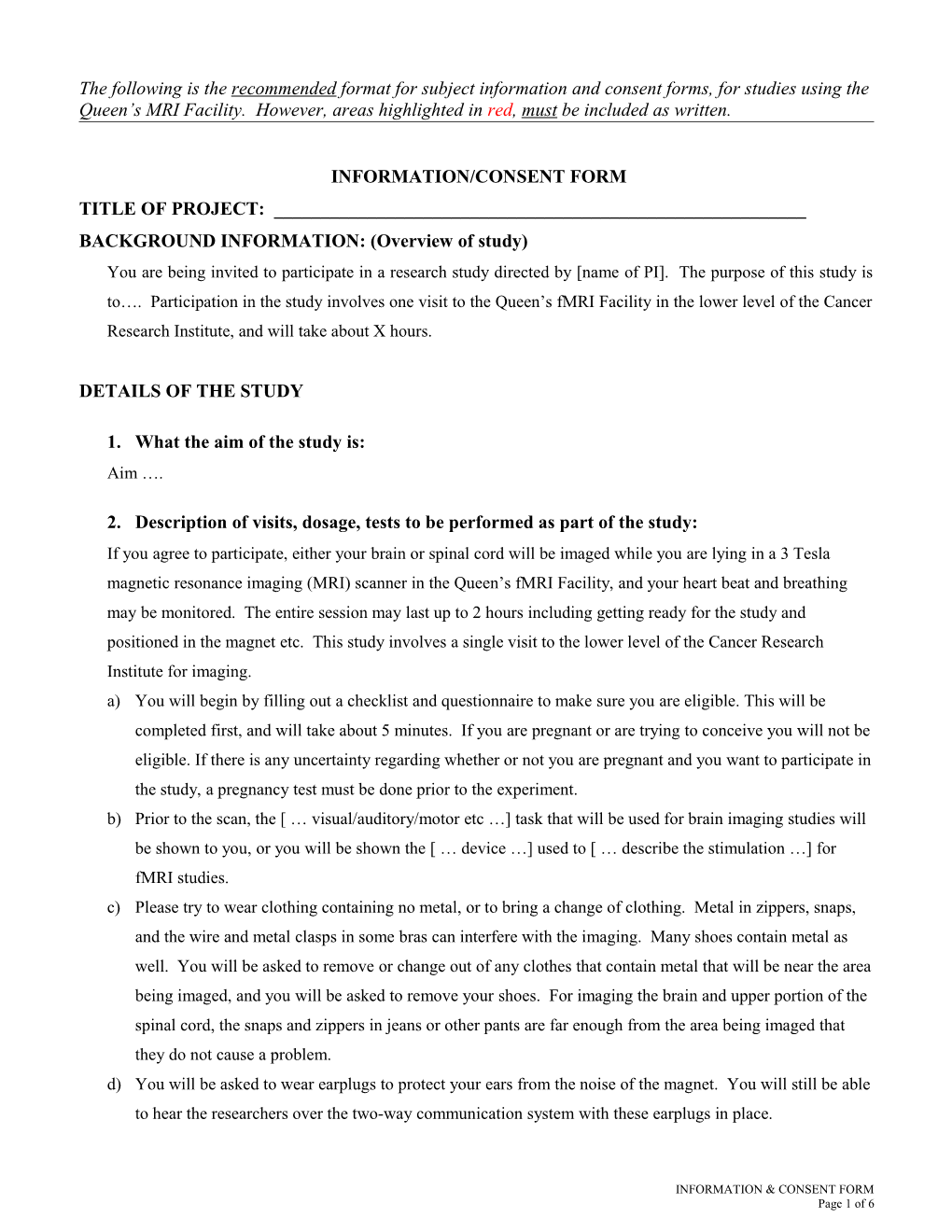 Information/Consent Form