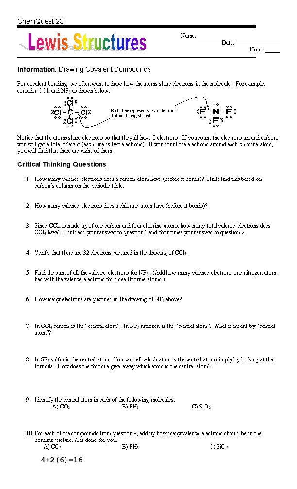 Information: Drawing Covalent Compounds
