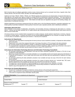 Information Technology Services Form ITS-8830 Rev B 7-7-10Page 1 of 3