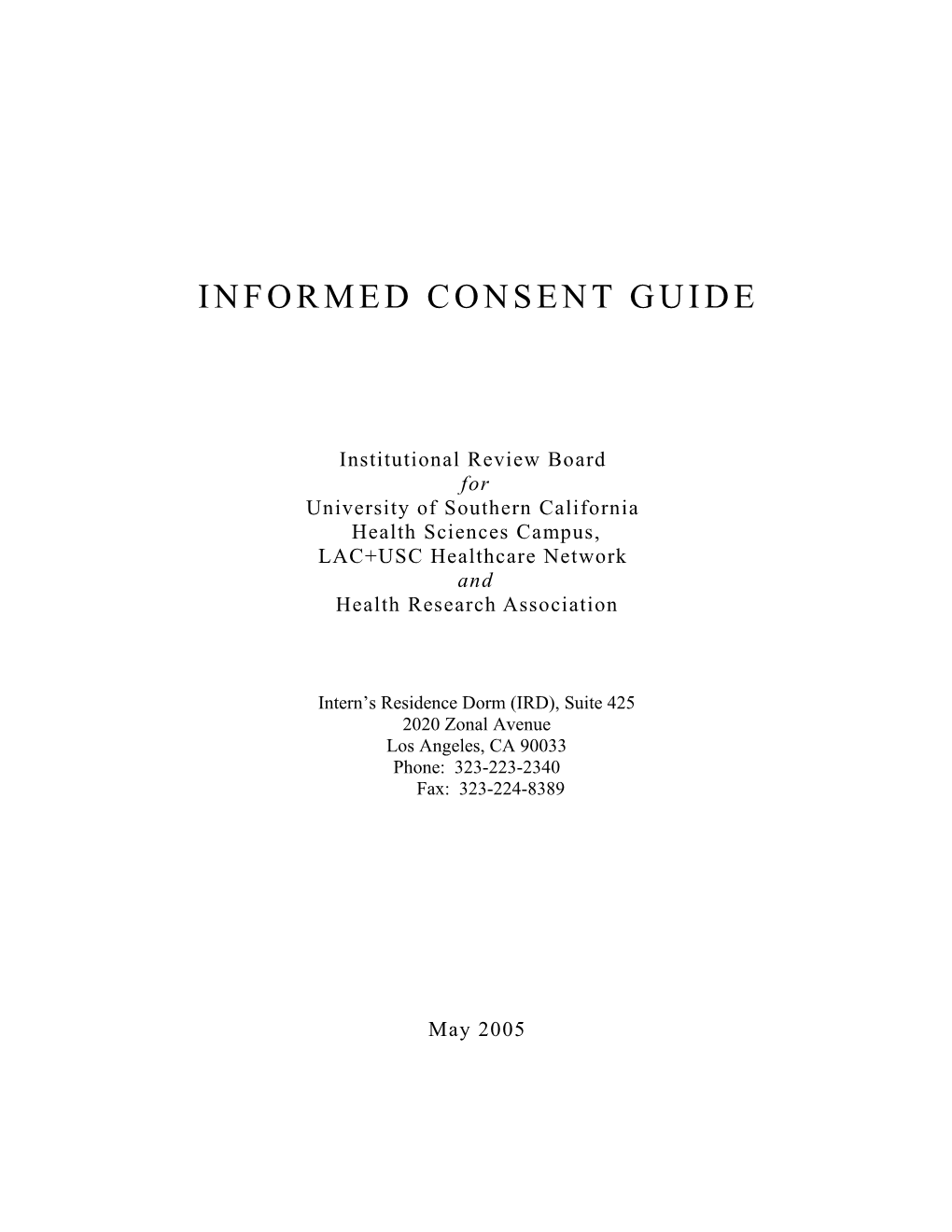 Informed Consent Requirements