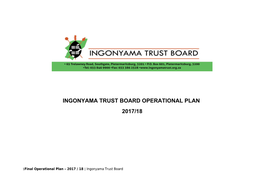Ingonyama Trust Board Operational Plan