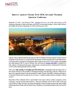 Innovecs Sponsors Ukraine-Tech GEM, First Joint Ukrainian-American Conference