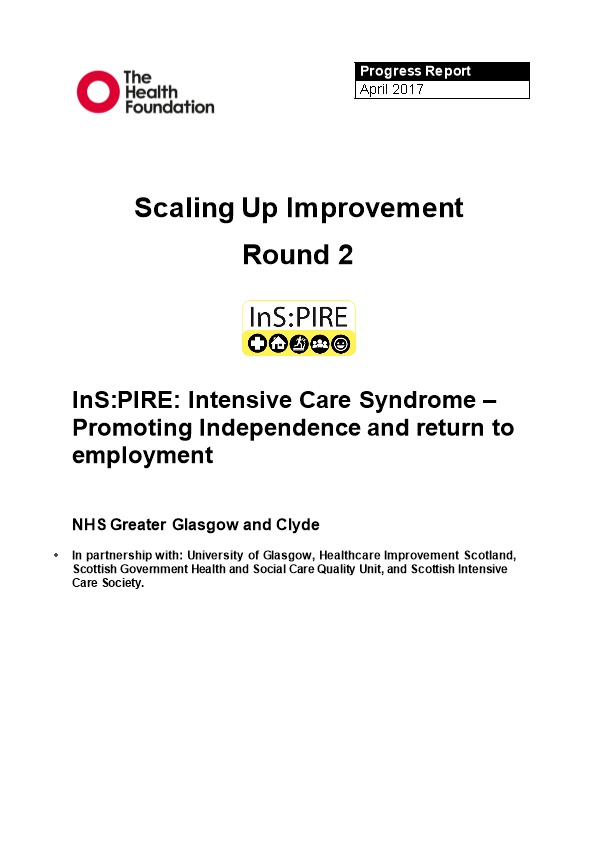 Ins:PIRE: Intensive Care Syndrome Promoting Independence and Return to Employment