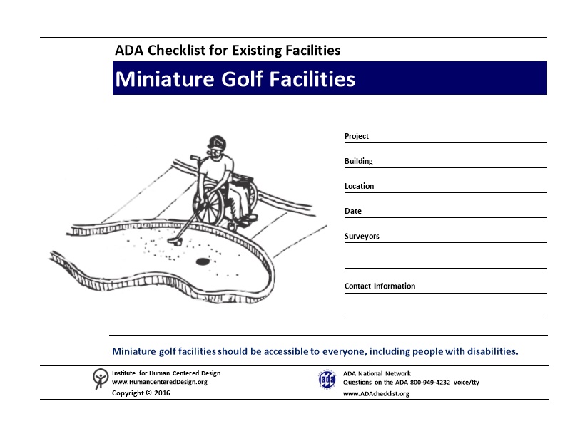 Institute for Human Centered Design Miniature Golf Facilities