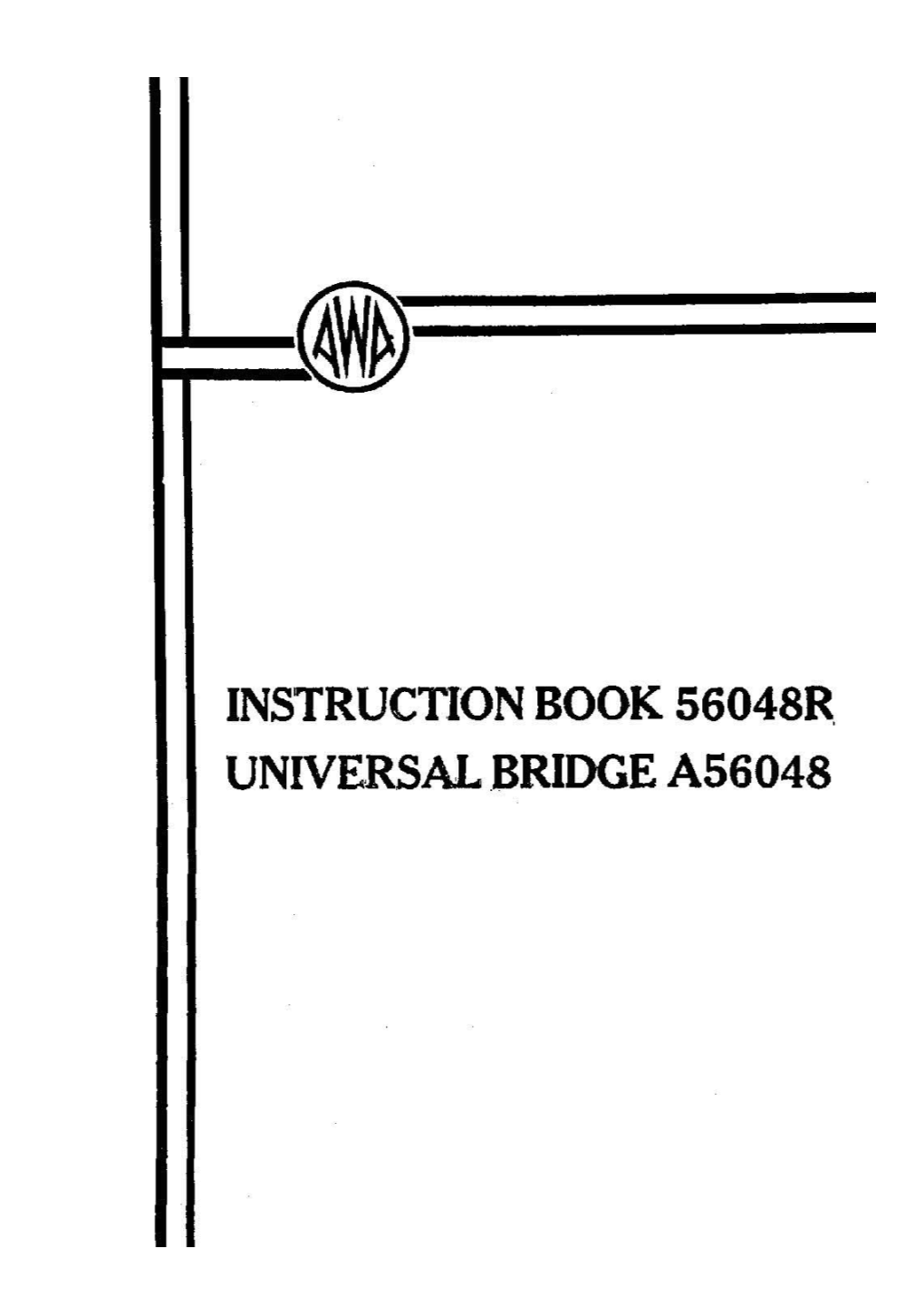 Instruction Book No. 56048R