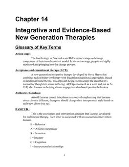 Integrative and Evidence-Based New Generation Therapies