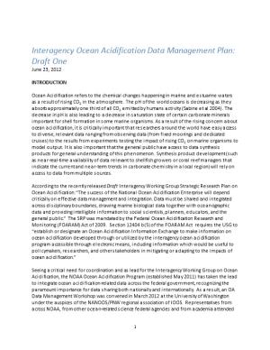Interagency Ocean Acidification Data Management Plan