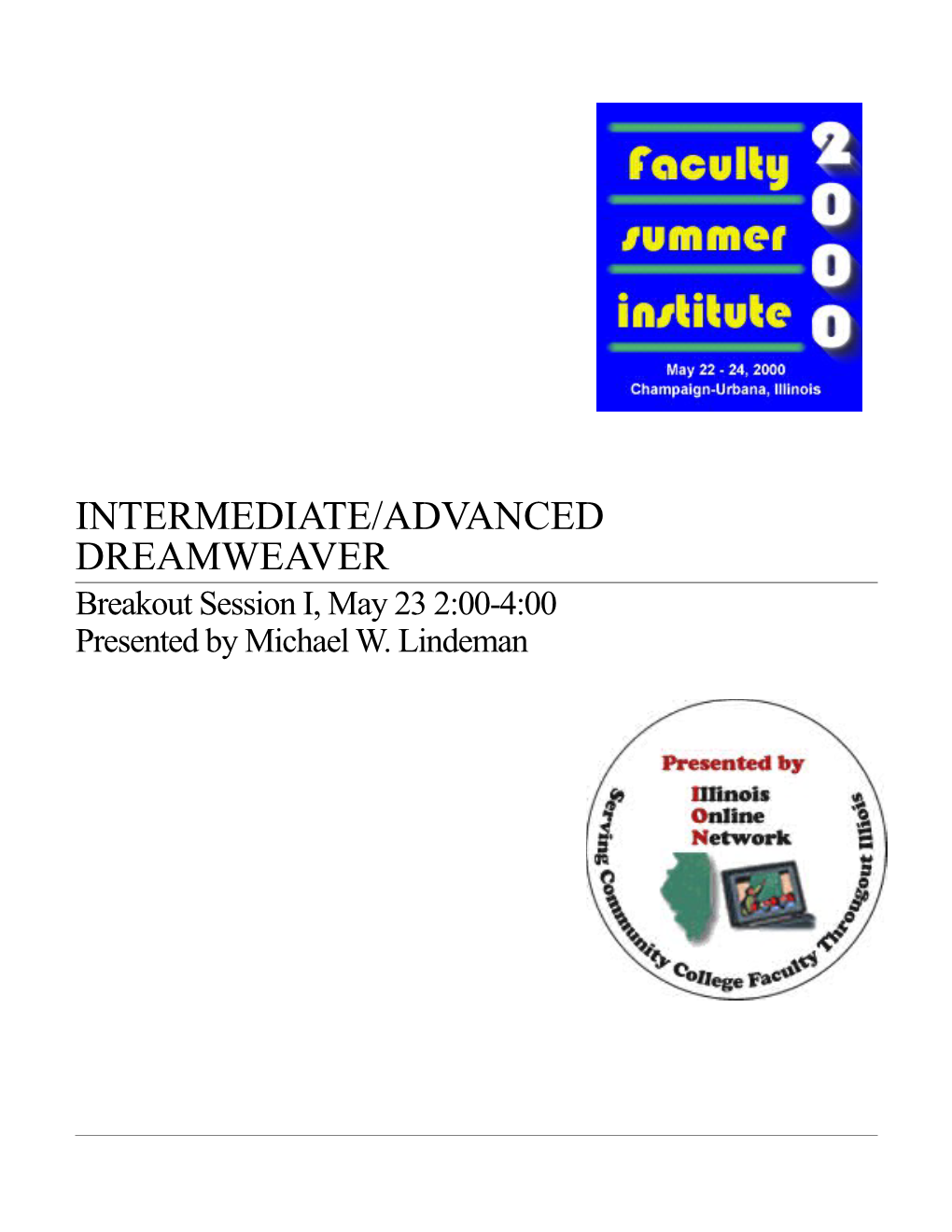 Intermediate/Advanced Dreamweaver
