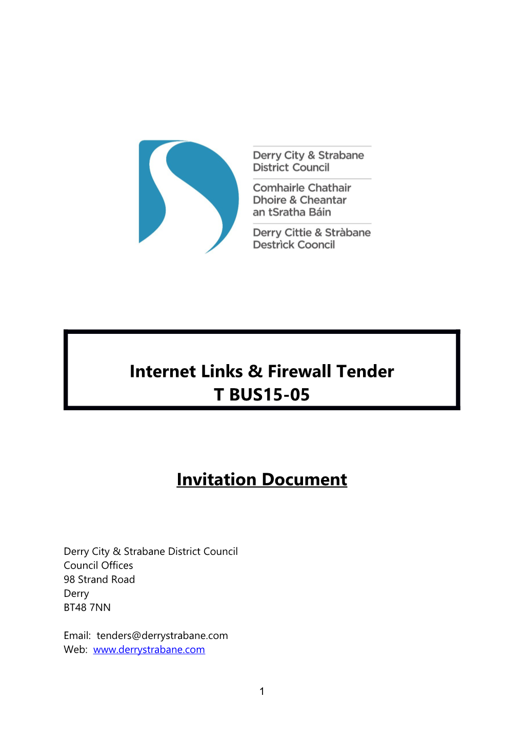 Internet Links & Firewall Tender