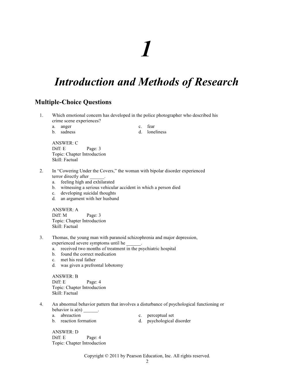 Introduction and Methods of Research
