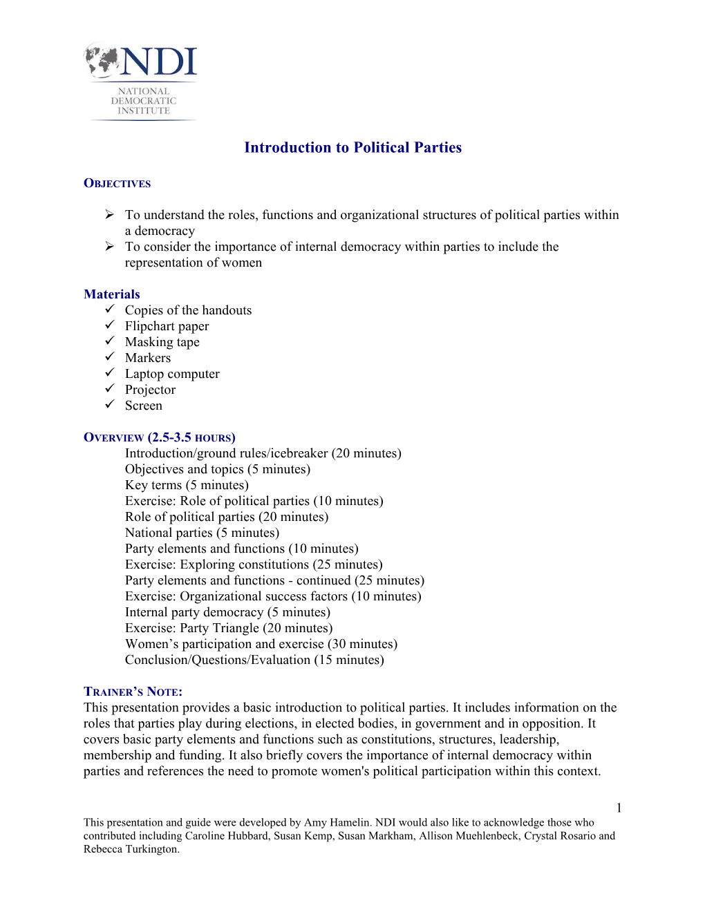 Introduction to Political Parties
