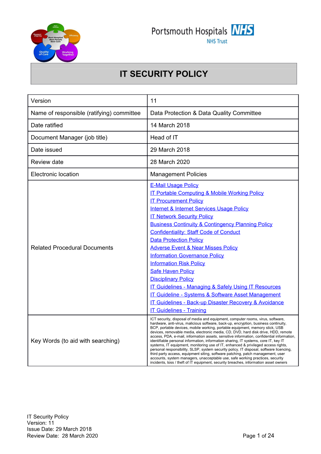It Security Policy
