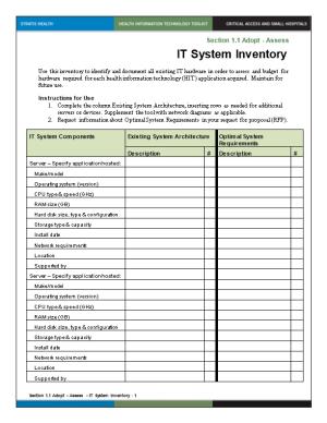 IT System Inventory