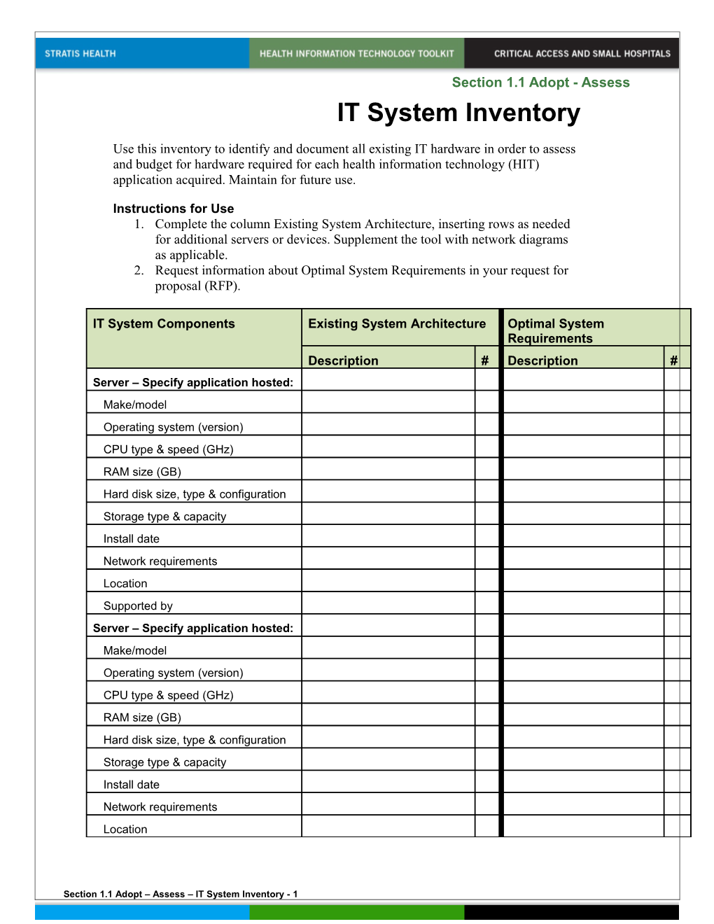 IT System Inventory
