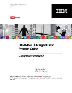 Itcamfor DB2 Agentbest Practice Guide