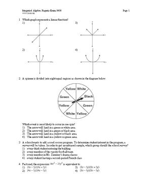 June 2008 Integrated Algebra Regents Exam