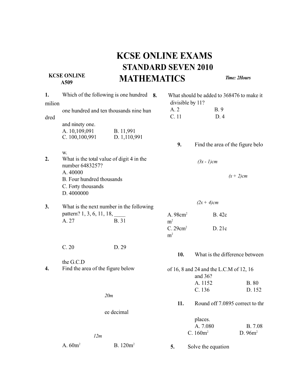 Kcse Online Exams