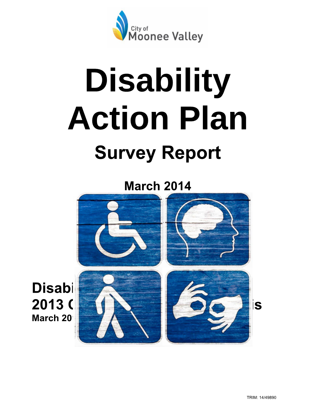 Key Issues for People with a Disability