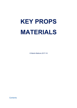 Key Props Materials