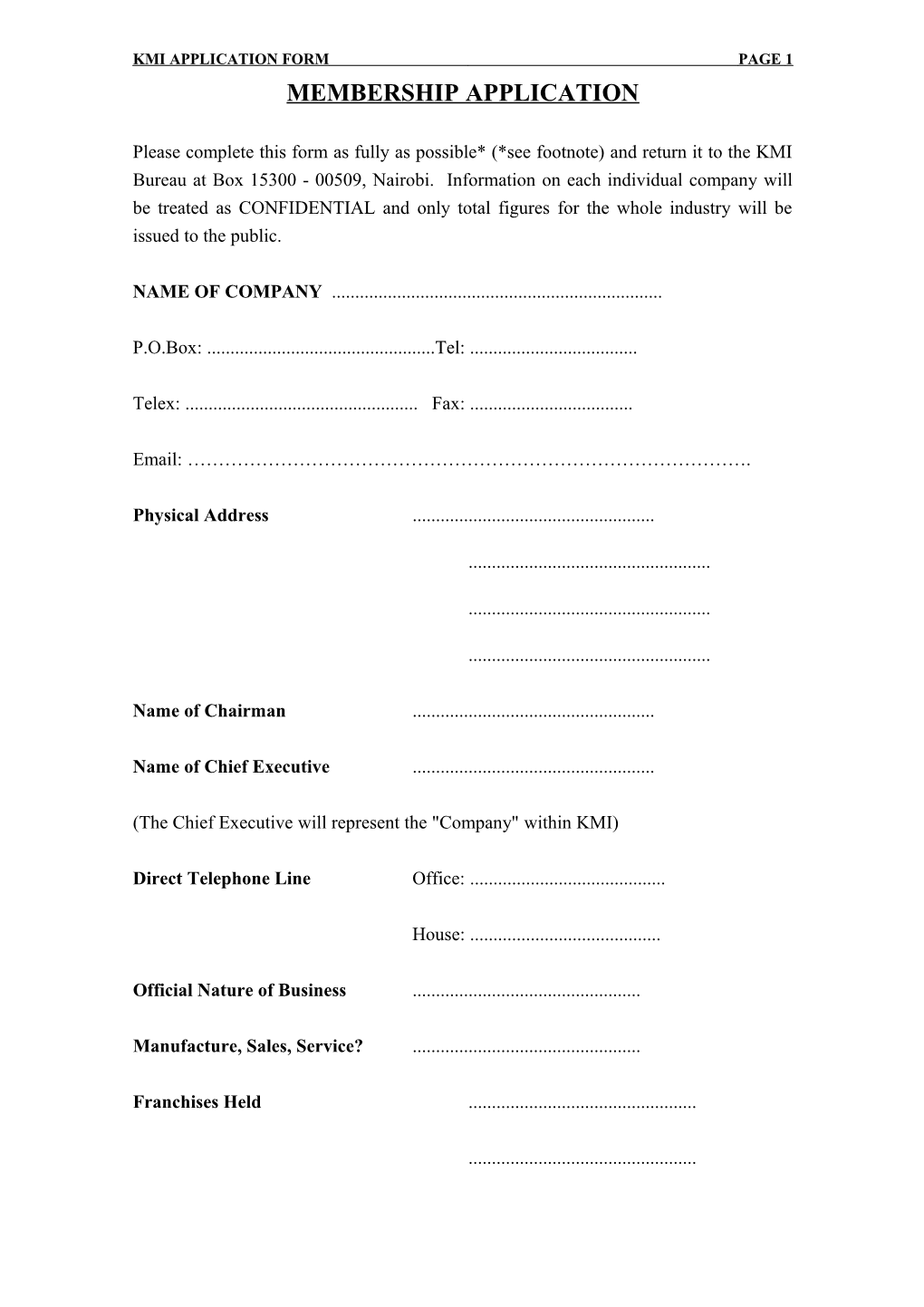 Kmi Application Formpage 1