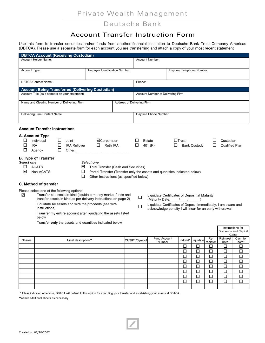 KYC Information Form LLC