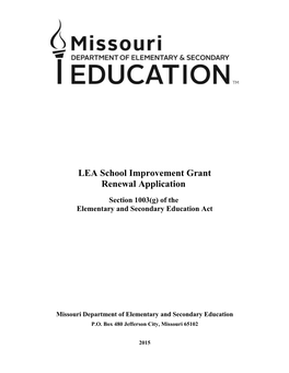 LEA School Improvement Grant